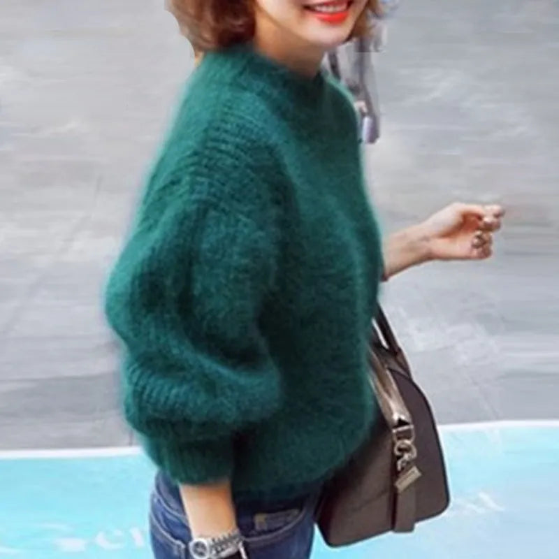 Casual gebreide angora damestrui – Livia