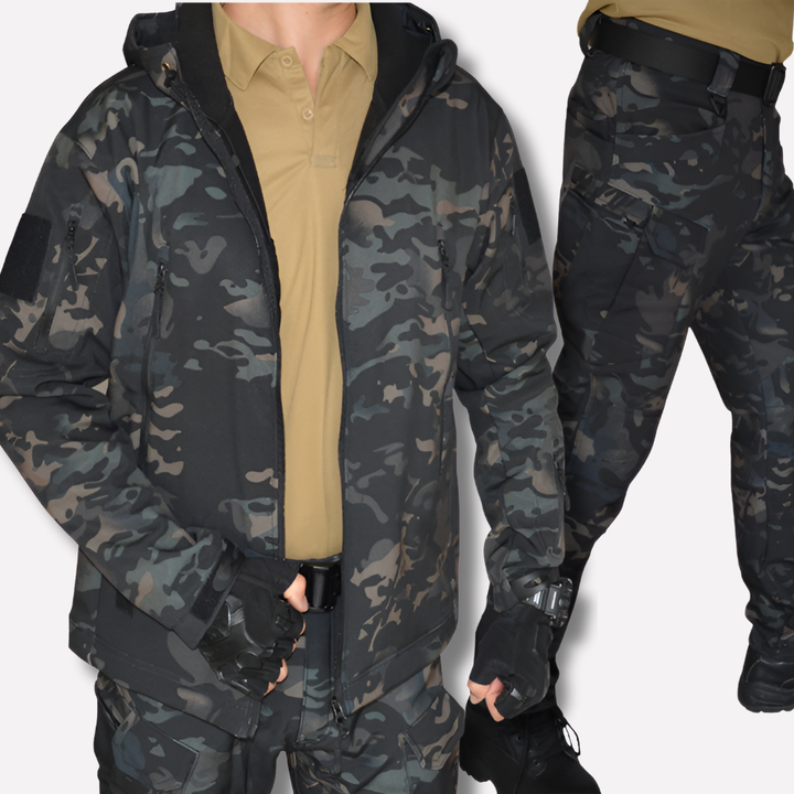 Water- en windbestendige outdoorset voor heren