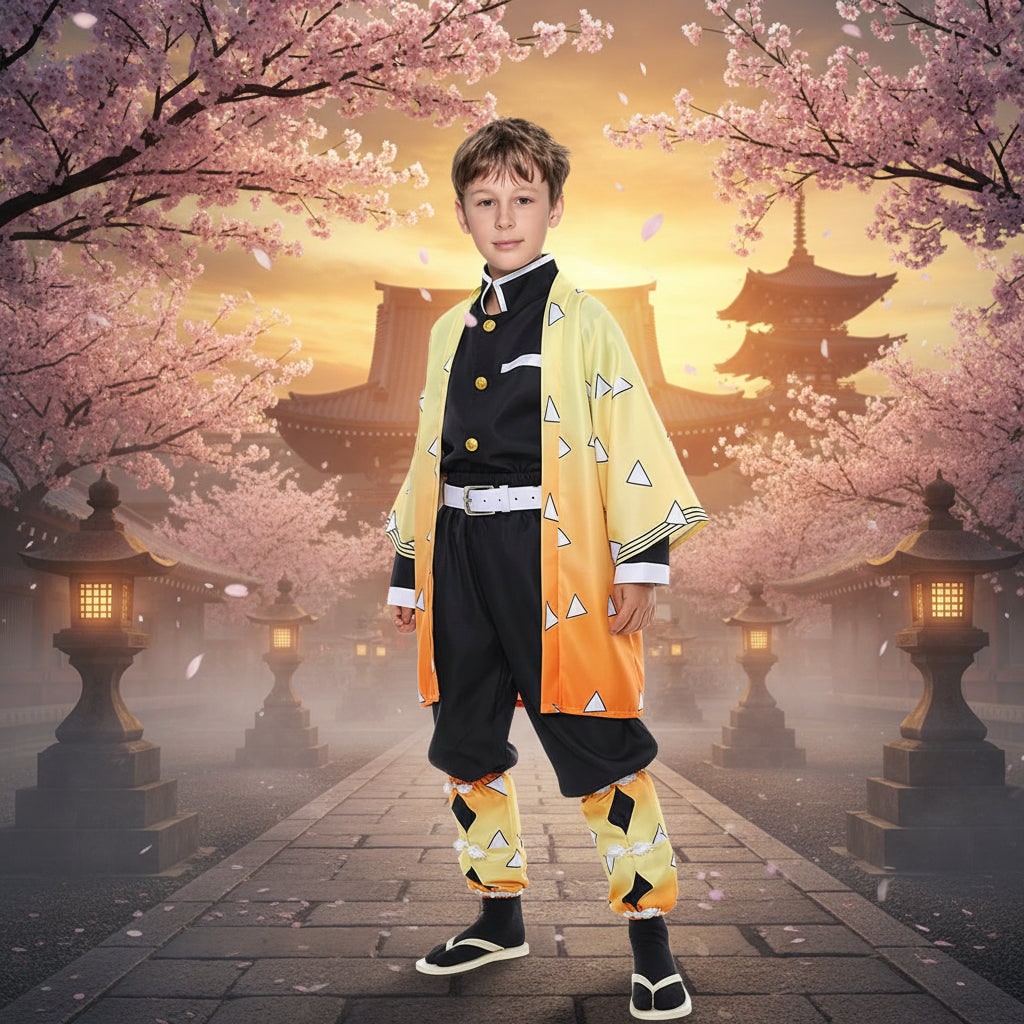 Halloween-anime-cosplaykostuum en outfitset met led voor fans van personages