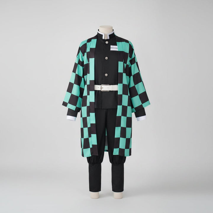 Halloween anime cosplaykostuum en outfits met geruite haori-jas en personage