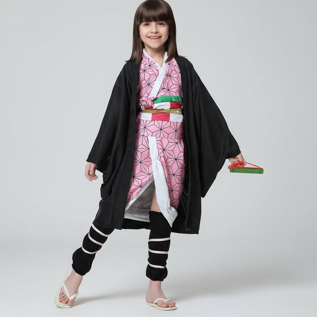 Halloween anime cosplaykostuum en outfits met haorijas met ruitpatroon