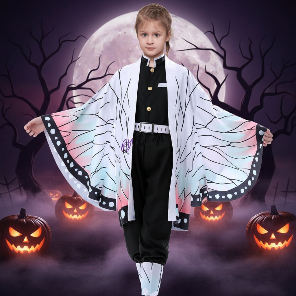 Halloween-anime-cosplaykostuum met Japanse personage-accessoires, kimono-haori en set