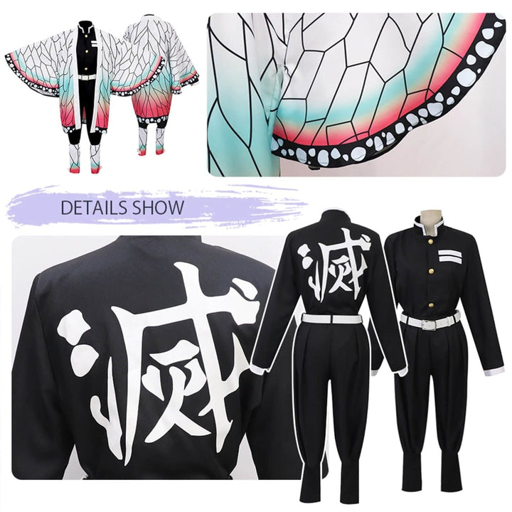 Halloween-anime-cosplaykostuum met Japanse personage-accessoires, kimono-haori en set