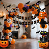Halloween ballonnenboog set met folieslinger en tape decoratie voor feest, herbruikbaar
