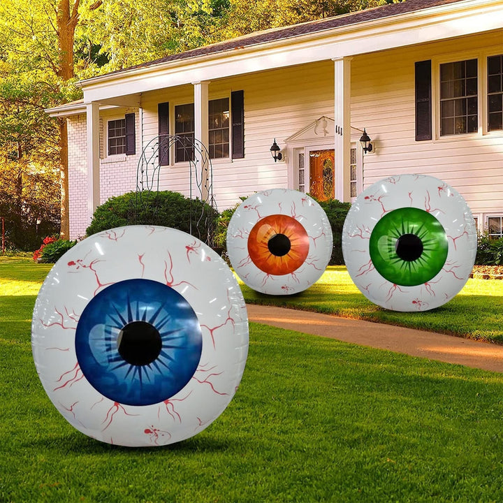 Halloween-ballondecoratie oog met bloeddoorlopen ontwerp voor feest en spookhuisdecor