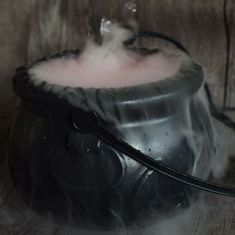 Halloween heksenketel mistmachine met kleurwisselende led en mist voor feesttafeldecoratie