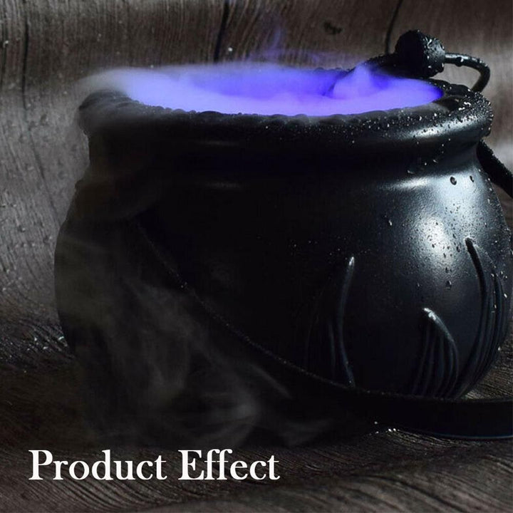 Halloween heksenketel mistmachine met kleurwisselende led en mist voor feesttafeldecoratie