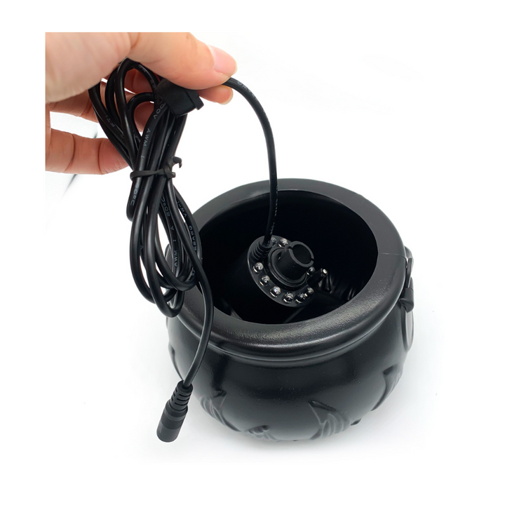 Halloween heksenketel mistmachine met kleurwisselende led en mist voor feesttafeldecoratie