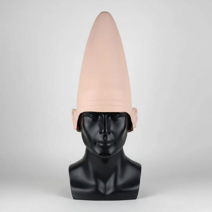 Halloween conehead kostuummasker met griezelige gevormde oren en voorhoofdsrimpels latex hoofdstuk