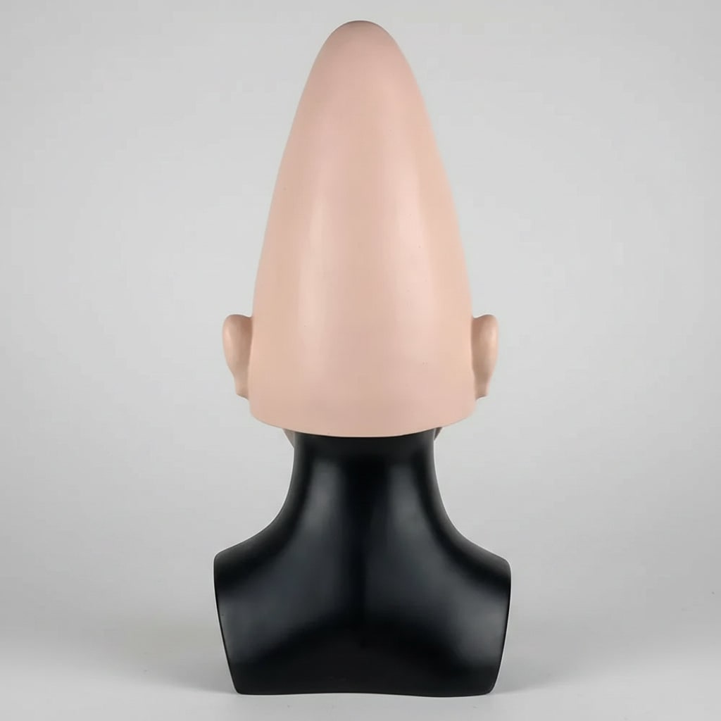 Halloween conehead kostuummasker met griezelige gevormde oren en voorhoofdsrimpels latex hoofdstuk