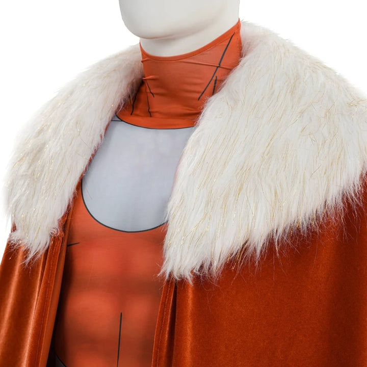 Halloween-cosplaykostuumset met sciencefiction-rok met harnasprint en cape