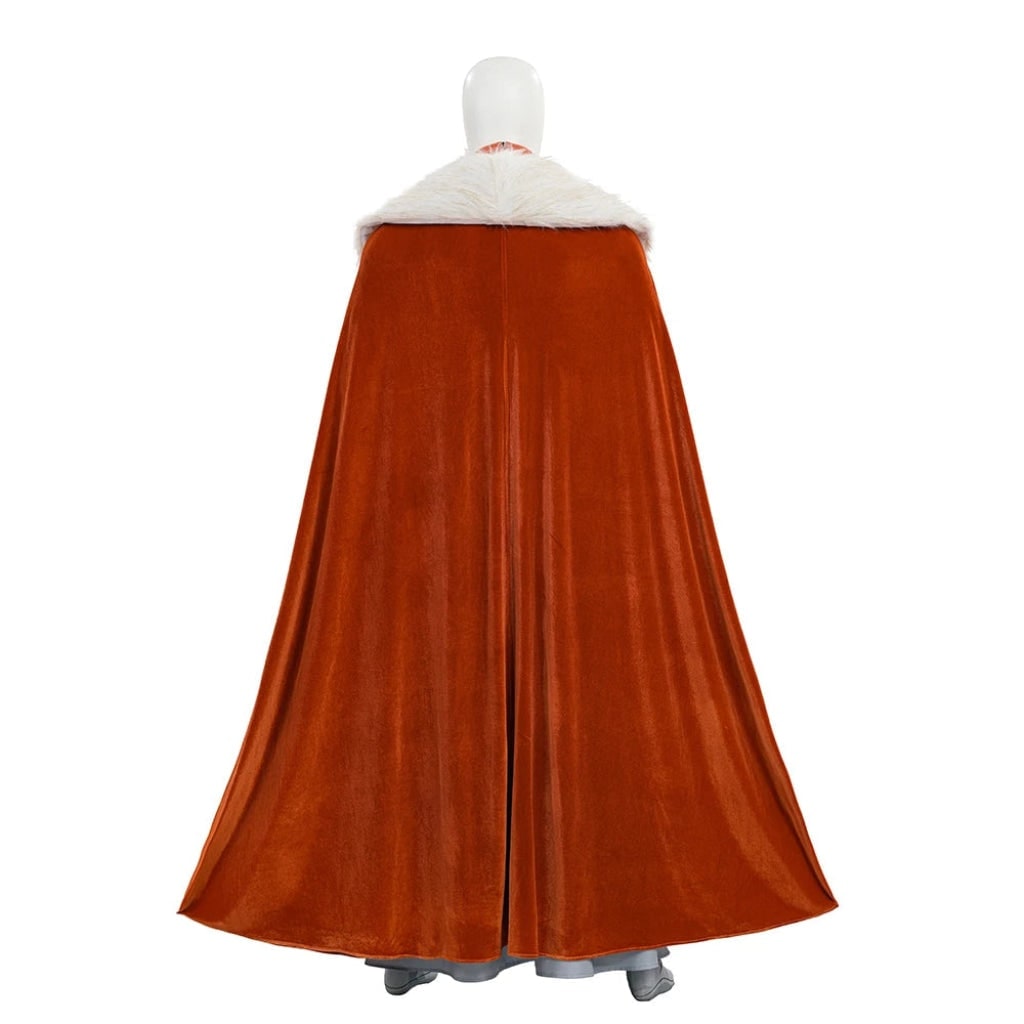 Halloween-cosplaykostuumset met sciencefiction-rok met harnasprint en cape