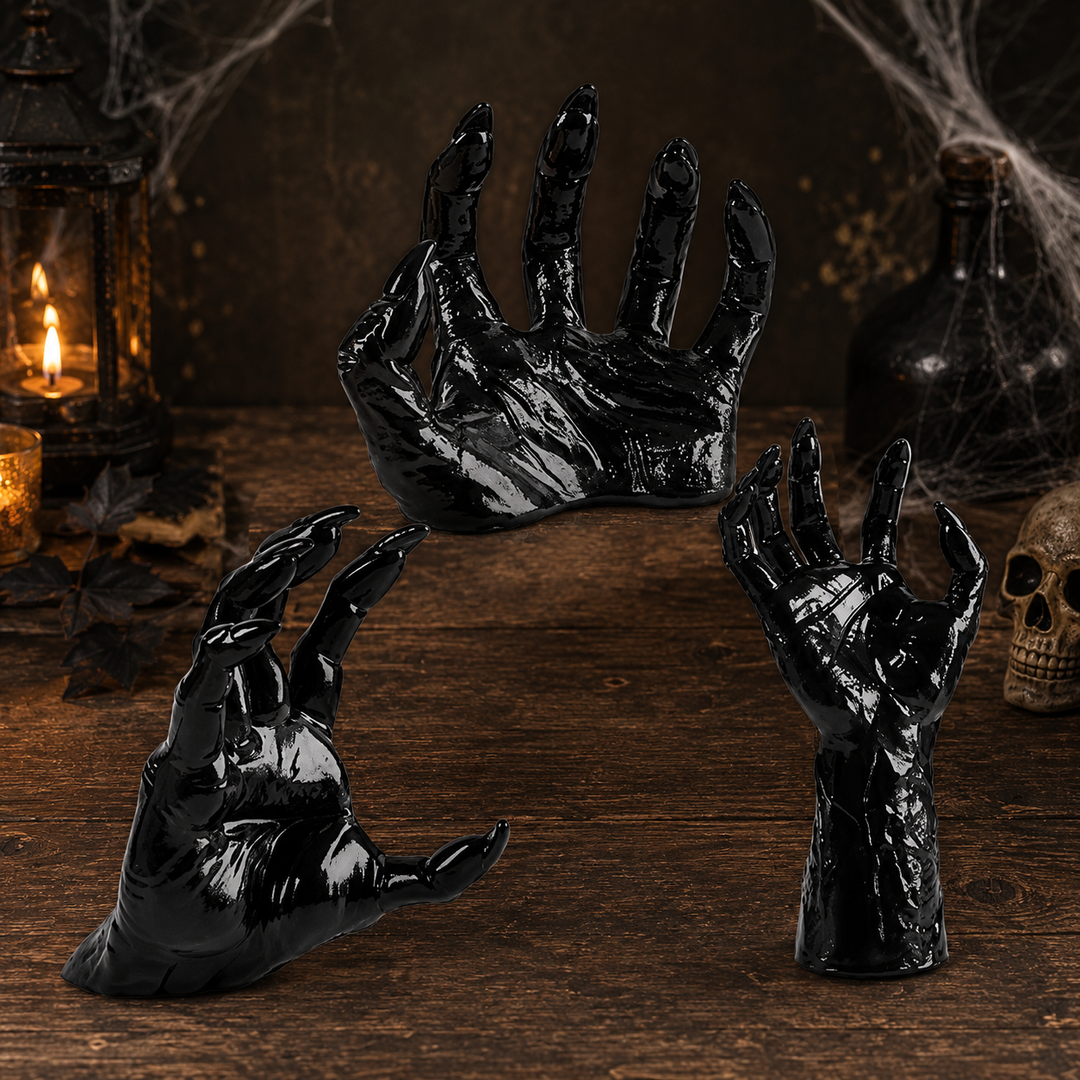 Halloween griezelige hand wandkandelaar en kandelaarstandaard voor gothic decoratie