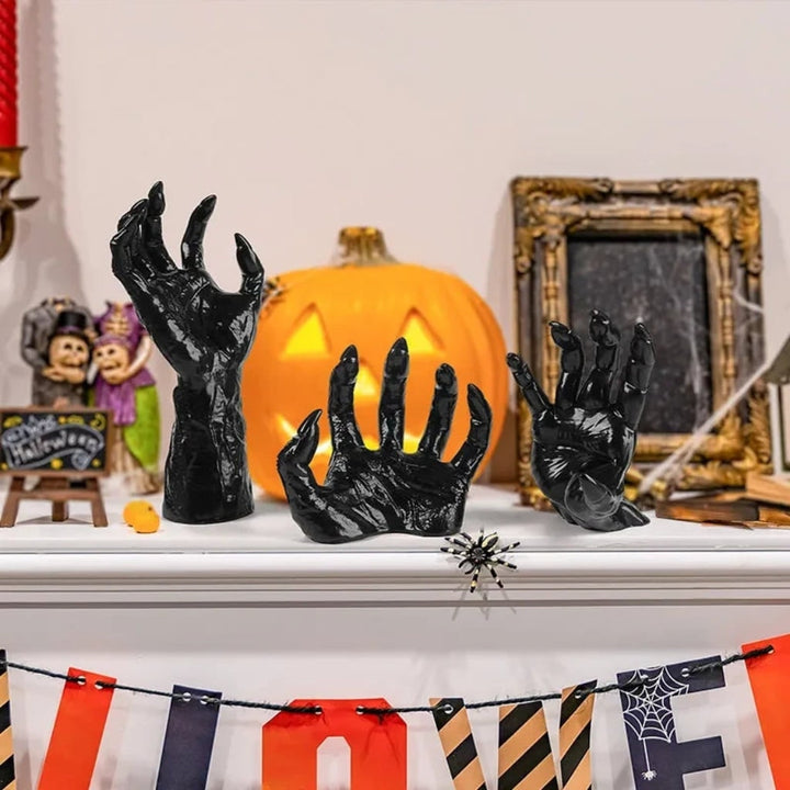 Halloween griezelige hand wandkandelaar en kandelaarstandaard voor gothic decoratie
