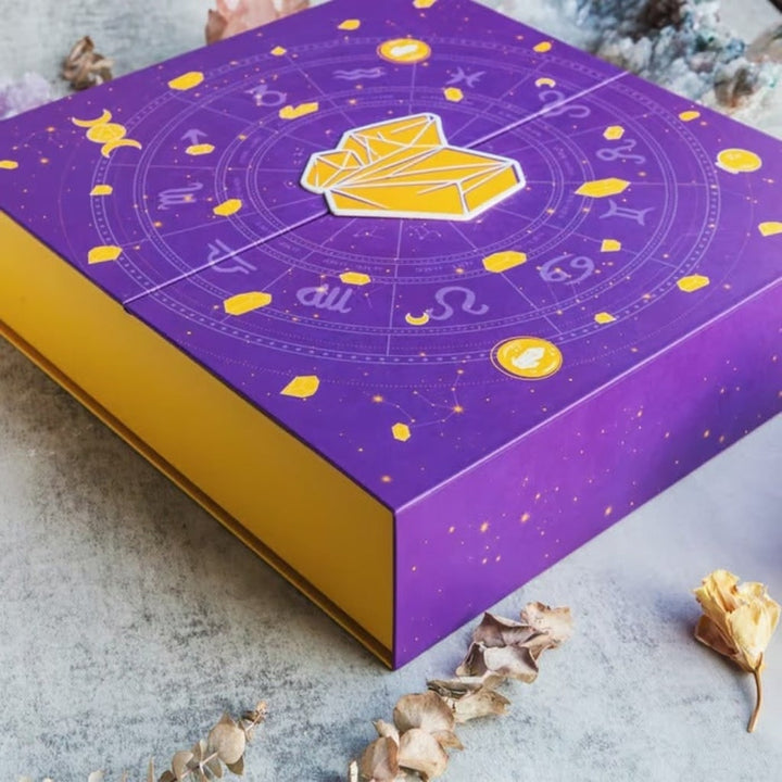 Halloween-kristaladventskalender met 24 edelsteenvakjes