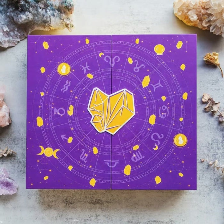 Halloween-kristaladventskalender met 24 edelsteenvakjes