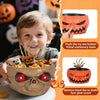 Halloween-decoratie geanimeerde snoepschaal met bewegingssensor, led-ogen en skeletthand voor feest