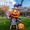 Halloween-decoratie opblaasbare pompoenlantaarn-skelet met ledverlichting voor tuin en feest als decorstuk