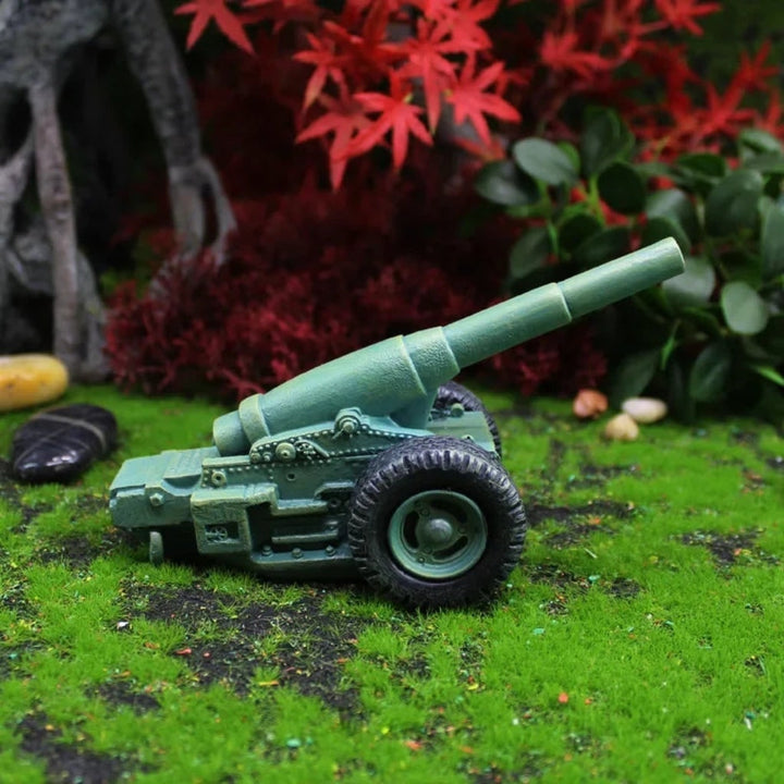 Halloween grappig tuinkabouterfiguurtje met kanon, miniatuurset van hars, solar