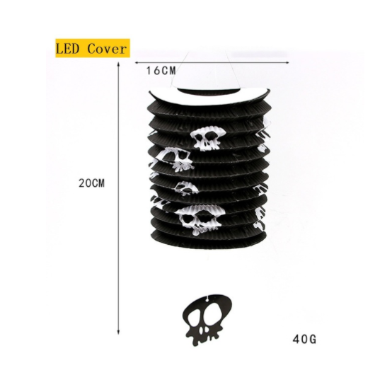 Halloween spookdecoratie met verlichting, ophangbaar met LED-lichtsnoer voor feestdecoratie