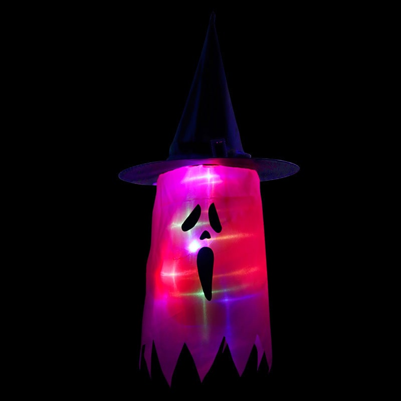 Halloween spookdecoratie met verlichting, ophangbaar met LED-lichtsnoer voor feestdecoratie