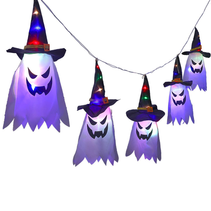 Halloween spookdecoratie met verlichting, ophangbaar met LED-lichtsnoer voor feestdecoratie