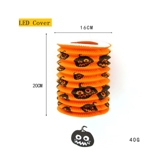Halloween spookdecoratie met verlichting, ophangbaar met LED-lichtsnoer voor feestdecoratie