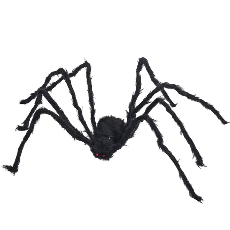 Halloween reuzenspin decoratie met web en buigbare poten voor tuin buiten