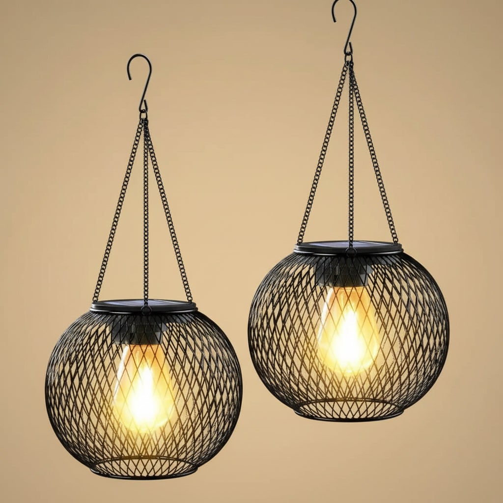 Halloween hangende solarlampen voor buiten met aangedreven lantaarn en led-lamp voor tuindecoratie