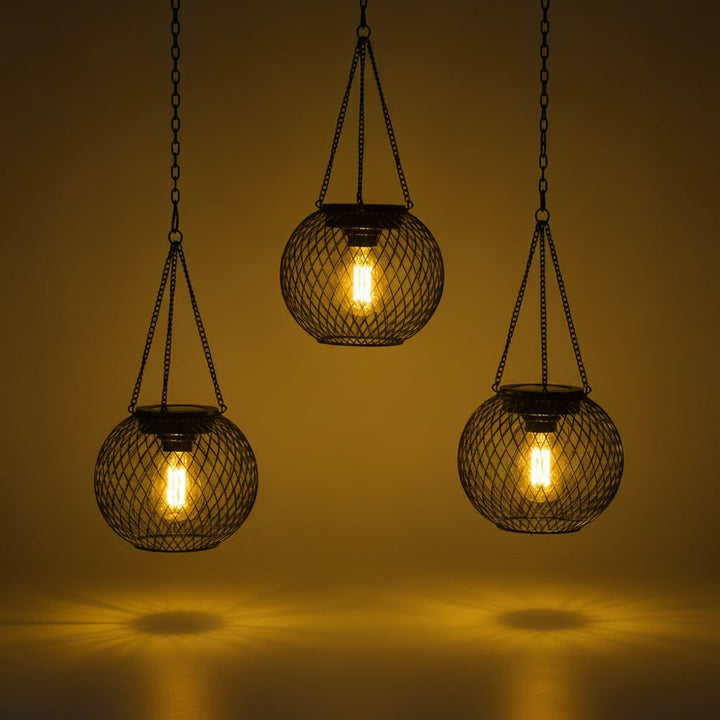 Halloween hangende solarlampen voor buiten met aangedreven lantaarn en led-lamp voor tuindecoratie