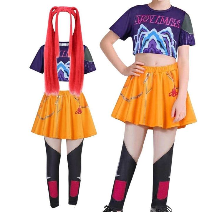 Halloween hiphop-danskostuum met crop top, short en joggingbroek voor optredens en feesten