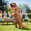 Halloween opblaasbaar dinosauruskostuum, T-rex-outfit met ingebouwde ventilator