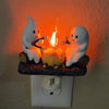 Halloween nachtlampje stekker spook kampvuur LED-decoratie voor kamer en feest