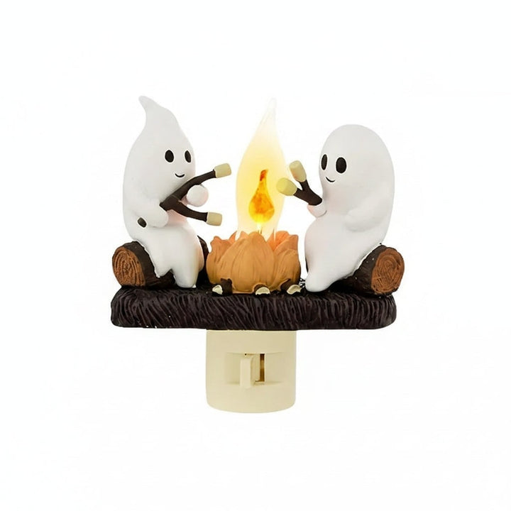 Halloween nachtlampje stekker spook kampvuur LED-decoratie voor kamer en feest