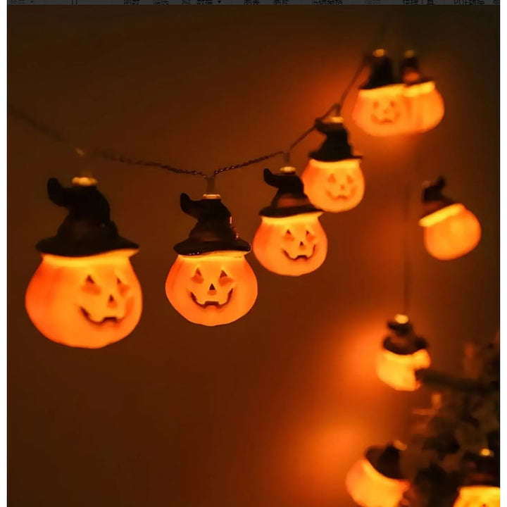 Halloween lichtsnoer voor buiten op batterijen met LED voor patio- en tuindecoratie