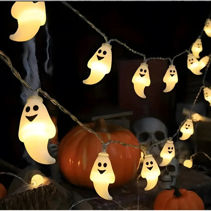 Halloween lichtsnoer voor buiten op batterijen met LED voor patio- en tuindecoratie