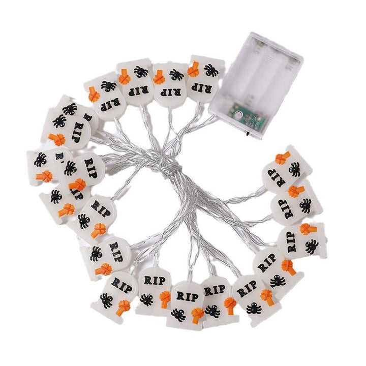 Halloween lichtsnoer voor buiten op batterijen met LED voor patio- en tuindecoratie