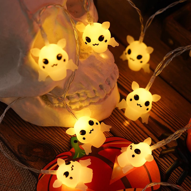 Halloween lichtsnoer voor buiten op batterijen met LED voor patio- en tuindecoratie