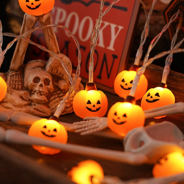 Halloween lichtsnoer voor buiten op batterijen met LED voor patio- en tuindecoratie