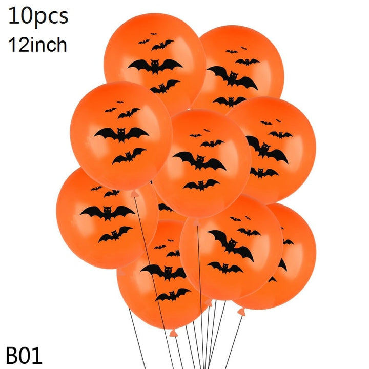 Halloween feestballonnen met griezelige printontwerpen, van latex, voor decoratie