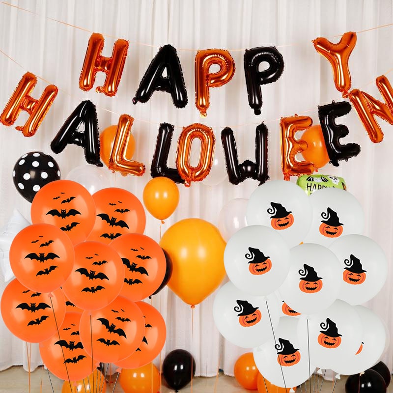 Halloween feestballonnen met griezelige printontwerpen, van latex, voor decoratie
