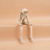 Halloween-decoratie woondecoratie skeletten-plankzitters set van 3 met bungelende benen voor schoorsteenmantel
