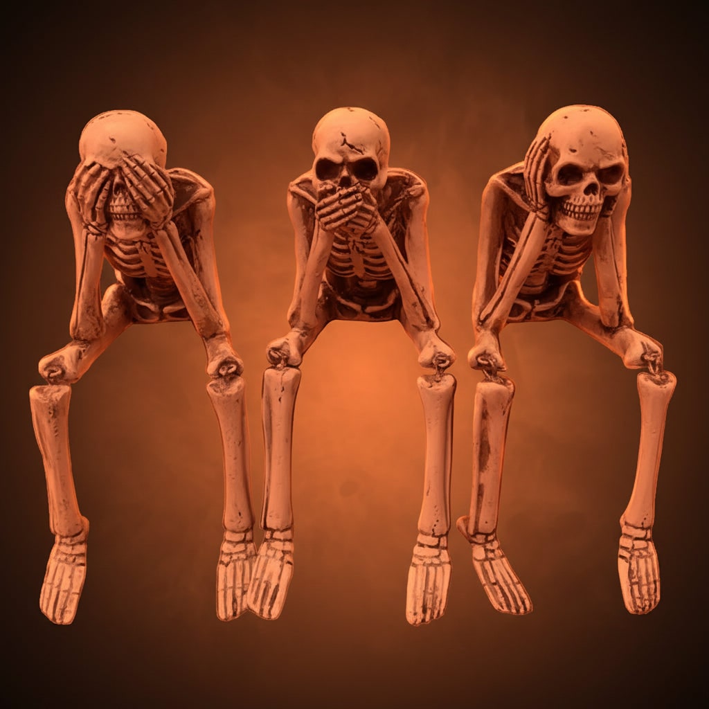 Halloween-decoratie woondecoratie skeletten-plankzitters set van 3 met bungelende benen voor schoorsteenmantel