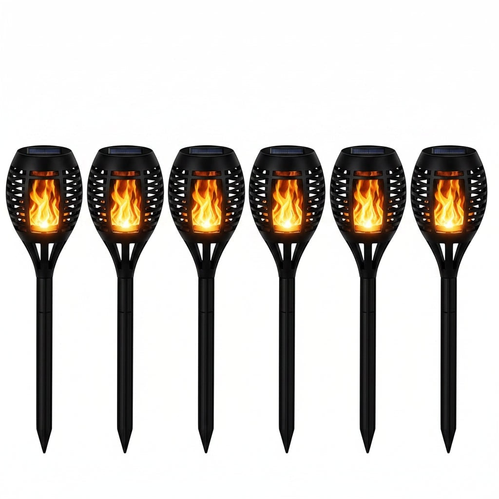 Halloween zonne-energie fakkellampen met flikkerend vlameffect voor decoratie van tuin en paden buiten