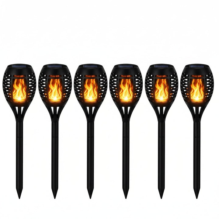 Halloween zonne-energie fakkellampen met flikkerend vlameffect voor decoratie van tuin en paden buiten