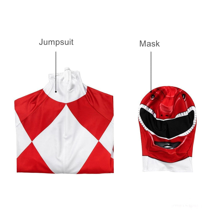Halloween superheld parkwachter kostuum jumpsuit met masker