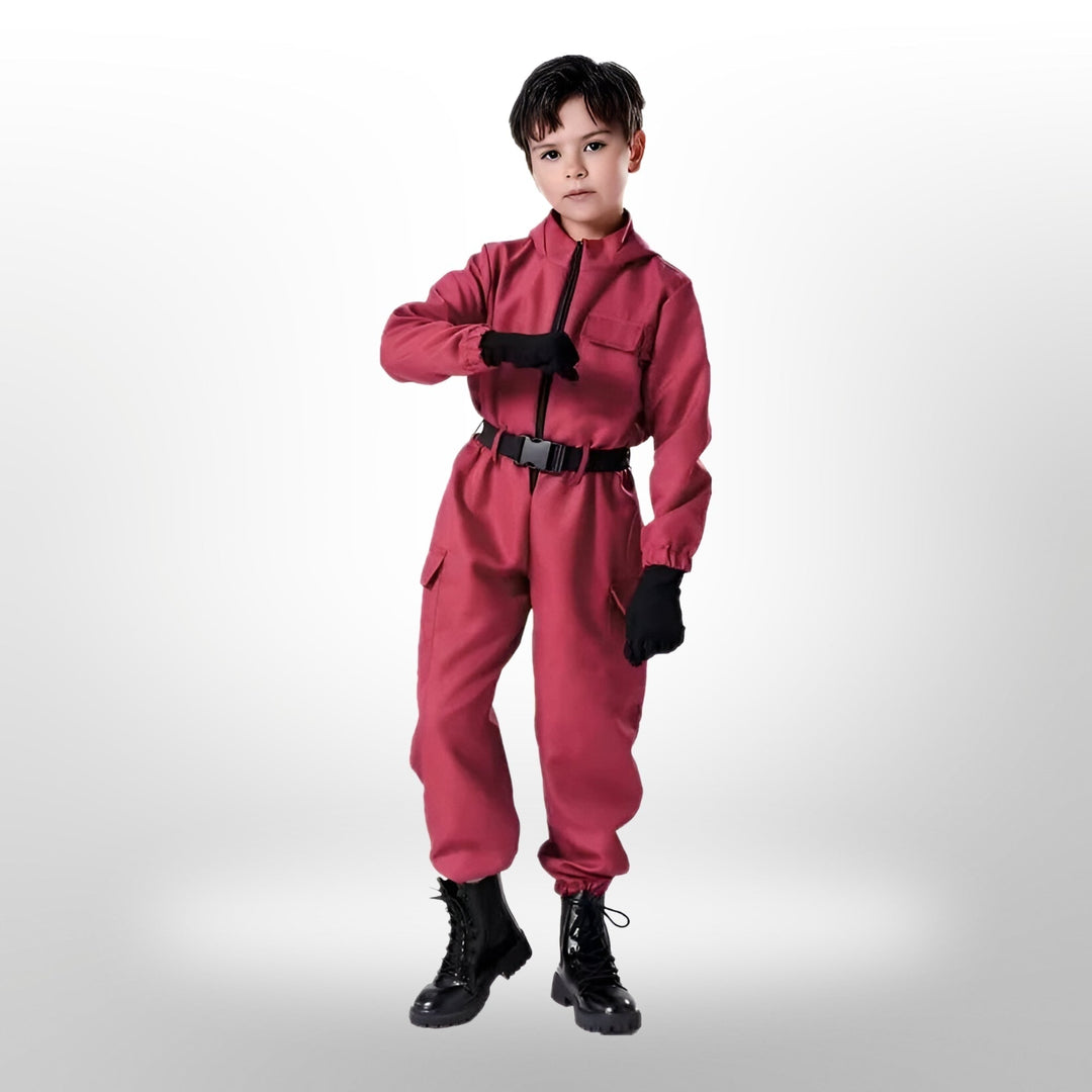 Halloween Survival Game kostuum met masker en speelgoedpistool
