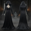 Halloween vampierkostuum gotische jurk outfit met capuchon en choker