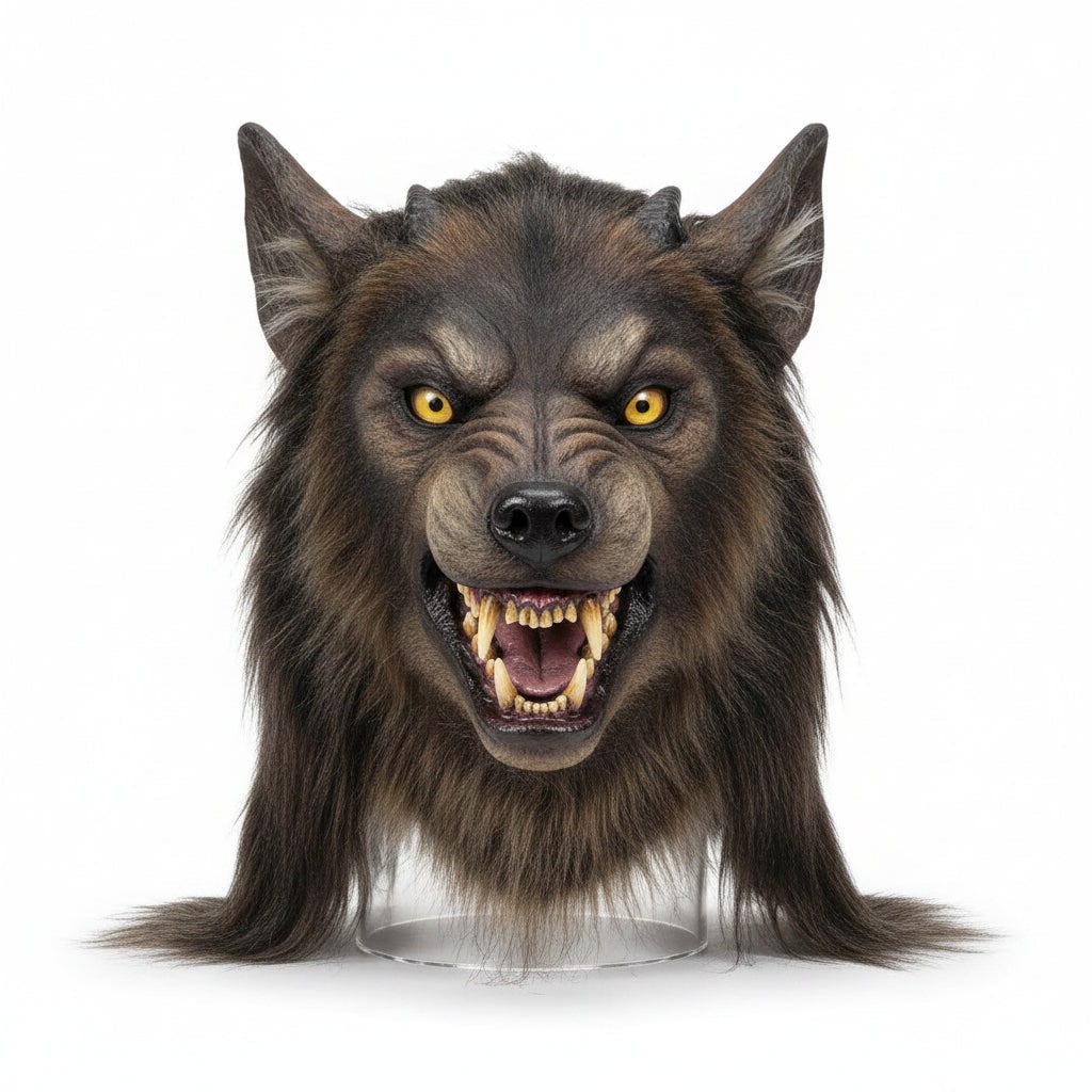 Halloween weerwolfmasker realistisch wolvenkostuum met slagtanden en namaakbont Dag van de Doden