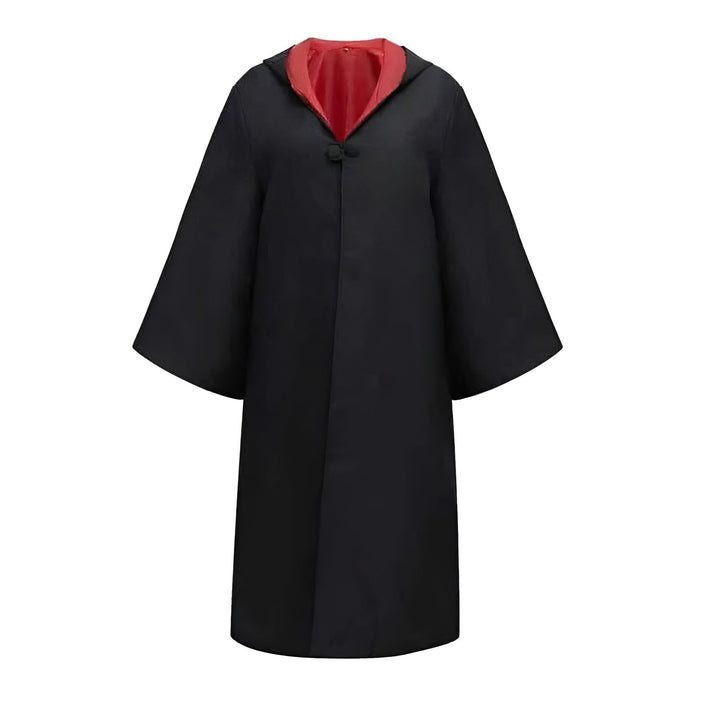 Halloween-tovenaarskostuum gewaadset met gestreepte sjaal, stropdas en bril voor feest en cosplay